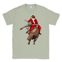 Matcha santa riding a bull Classic Tee - CowGirlArtShop