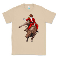 Mushroom santa riding a bull Classic Tee - CowGirlArtShop