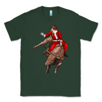 Santa Riding A Bull Classic Tee | Teevron