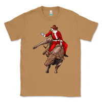 Toasted Coconut santa riding a bull Classic Tee - CowGirlArtShop