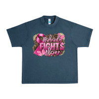 Midnight Navy Nobody fights alone Cancer Urban Heavy Tee - FaDigitalArtStudio