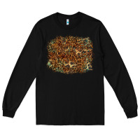 Black leopard leather turquoise background Long Sleeve Tee - RanaPortraitStore