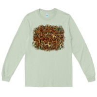 Matcha leopard leather turquoise background Long Sleeve Tee - RanaPortraitStore