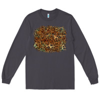 Smoke leopard leather turquoise background Long Sleeve Tee - RanaPortraitStore