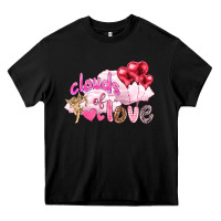 Clouds Of Love With Balloons Valentine's Day Heavy Core Tee | Teevron