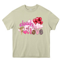 Mossy Clouds of love with balloons Valentine's Day Heavy Core Tee - HowdyJamesFarm