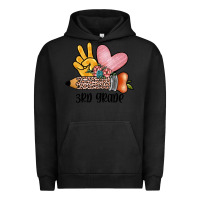 Pigment Black peace love 3rd grade Urban Hoodie - JahusDesignShop