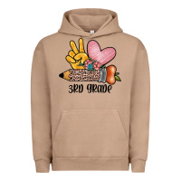 Pigment Burro peace love 3rd grade Urban Hoodie - JahusDesignShop