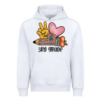 White peace love 3rd grade Urban Hoodie - JahusDesignShop