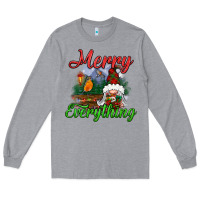 Heather Grey merry everything Long Sleeve Tee - BundleAndBundleShop