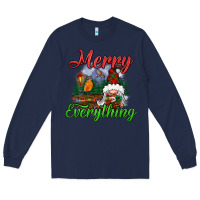 Navy merry everything Long Sleeve Tee - BundleAndBundleShop