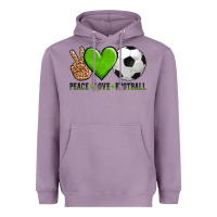 Lavender peace love soccer Heavyweight Hoodie - AdoDesignShop