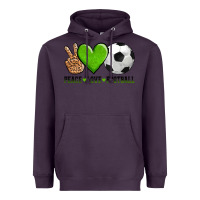 Plum peace love soccer Heavyweight Hoodie - AdoDesignShop