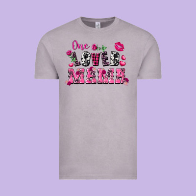 One Loved Mama Valentine's Day Vintage Tee Designed By Fadigitalartstudio