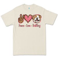 Bone Peace Love Bulldog Premium Tee - Jasminsmagicworld