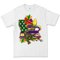 White louisiana map american flag mardi gras Premium Tee - CowGirlArtShop