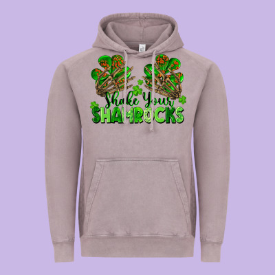 Shake Your Shamrocks Vintage Hoodie Designed By Fadigitalartstudio
