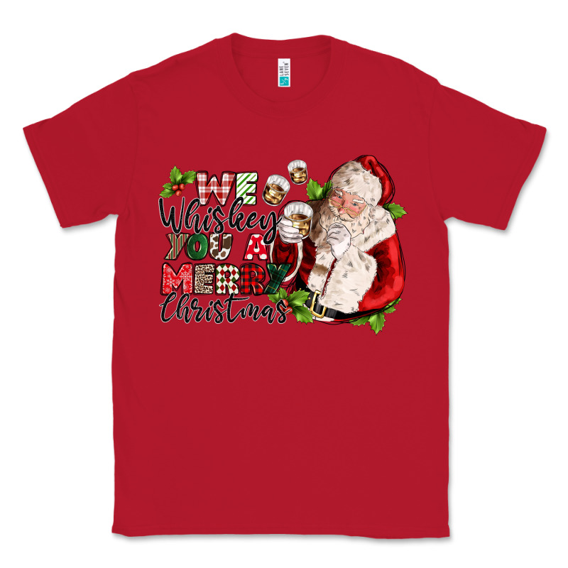 We Whiskey You A Merry Christmas Classic Tee by CowGirlArtShop | Teevron