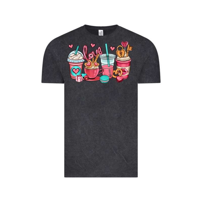 Valentines Day Coffee Cups (1) Vintage Tee by OliviaCreatesArt | Teevron