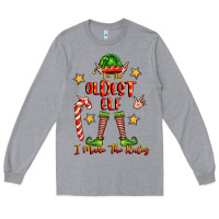 Heather Grey im the oldest elf i make the rules Long Sleeve Tee - FaDigitalArtStudio