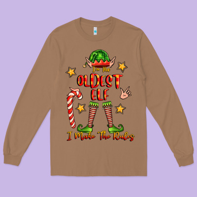 Im The Oldest Elf I Make The Rules Long Sleeve Tee Designed By Fadigitalartstudio