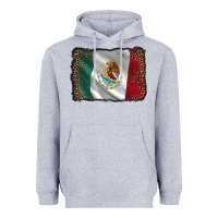Heather Grey mexico flag black glitter leopard Heavyweight Hoodie - AdoDesignShop
