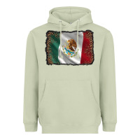Matcha mexico flag black glitter leopard Heavyweight Hoodie - AdoDesignShop