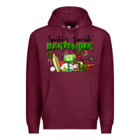 Burgundy Santa's Favorite Bartender Premium Hoodie - LillyAllenDesigns