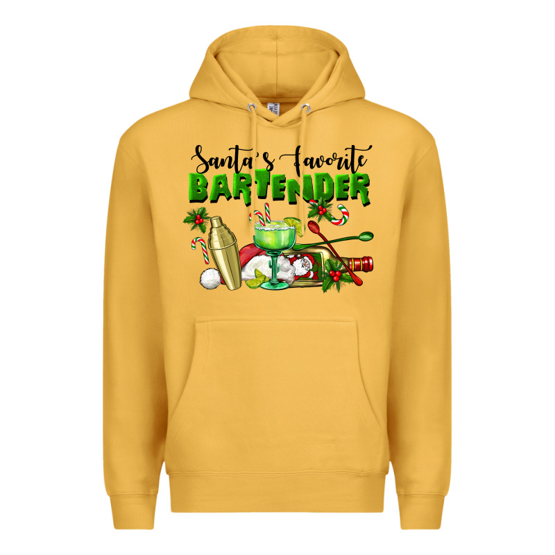 Santa's Favorite Bartender Premium Hoodie by LillyAllenDesigns | Teevron