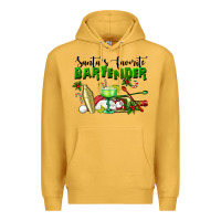 Mustard Santa's Favorite Bartender Premium Hoodie - LillyAllenDesigns