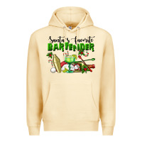 Pina Colada Santa's Favorite Bartender Premium Hoodie - LillyAllenDesigns