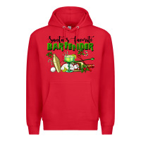 Red Santa's Favorite Bartender Premium Hoodie - LillyAllenDesigns