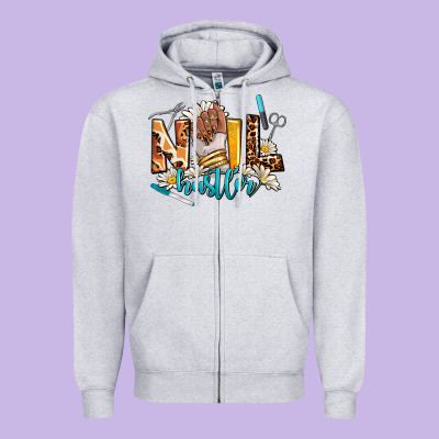Nail Hustler Zipper Hoodie Designed By Adodesignshop