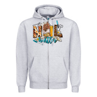 Heather Grey nail hustler Zipper Hoodie - AdoDesignShop