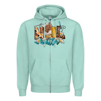Seafoam nail hustler Zipper Hoodie - AdoDesignShop
