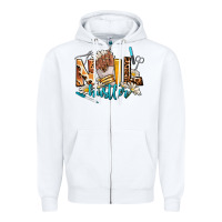 White nail hustler Zipper Hoodie - AdoDesignShop