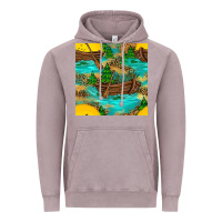 Vintage Zinc Lake Boat Rudder And Sunflowers Seamless Pattern Vintage Hoodie - BundleAndBundleShop