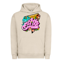 Pigment French Oak hello 4th grade Urban Hoodie - JahusDesignShop