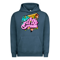 Pigment Midnight Navy hello 4th grade Urban Hoodie - JahusDesignShop