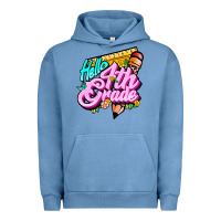 Pigment Pebble Blue hello 4th grade Urban Hoodie - JahusDesignShop