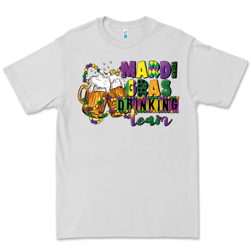 Mardi Gras Drinking Team 12 Inches 300 Dpi Premium Tee by CowGirlArtShop | Teevron
