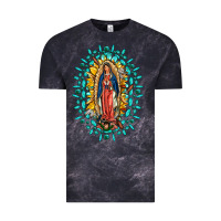 Cloud Black Our Lady Of Guadalupe Gemstone Sunflowers Vintage Tee - FaDigitalArtStudio
