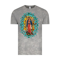 Cloud Rock Our Lady Of Guadalupe Gemstone Sunflowers Vintage Tee - FaDigitalArtStudio