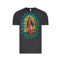 Vintage Black Our Lady Of Guadalupe Gemstone Sunflowers Vintage Tee - FaDigitalArtStudio