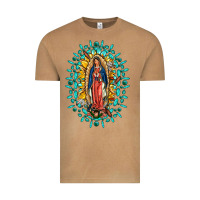 Vintage Camel Our Lady Of Guadalupe Gemstone Sunflowers Vintage Tee - FaDigitalArtStudio