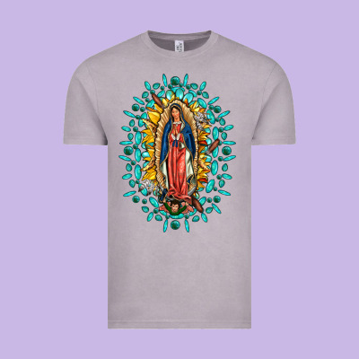 Our Lady Of Guadalupe Gemstone Sunflowers Vintage Tee Designed By Fadigitalartstudio