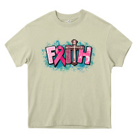 Mossy Cancer Faith Cross Heavy Core Tee - HowdyJamesFarm