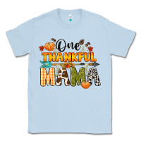 Dusty Blue one thankful mama Classic Tee - CowGirlArtShop