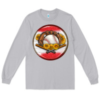 Moon Dust baseball with sunflower round earrings Long Sleeve Tee - BundleAndBundleShop