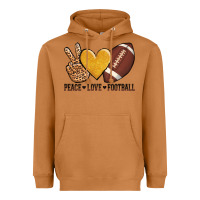 Peace Love Football Heavyweight Hoodie | Teevron